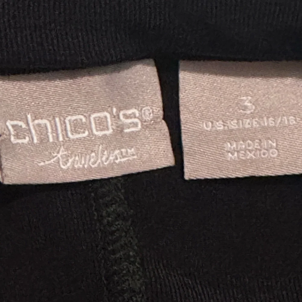 Chico's Black Draped Waterfall Cardigan 3